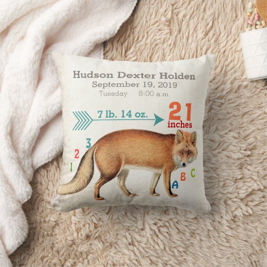 Jongen's Nursery Room Baby Stat Fox Arrow Pattern Kussen (Deken)