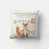 Jongen's Nursery Room Baby Stat Fox Arrow Pattern Kussen (Voorkant)