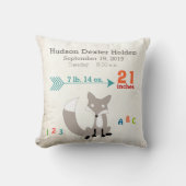 Jongen's Nursery Room Baby Stat Fox Arrow Pattern Kussen (Voorkant)