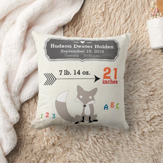 Jongen's Nursery Room Baby Stat Fox Arrow Pattern Kussen (Deken)