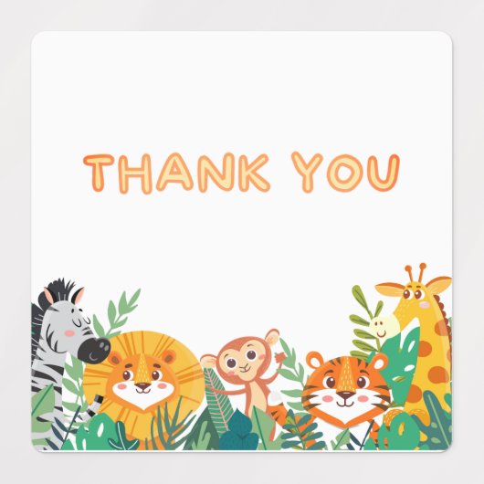 Jongens Oerwoud Bedankt Labels (Design 2)