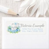 Jongens olifant Baby shower retour adreslabels Etiket (Insitu)