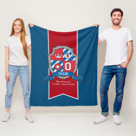 Jongens Ollie letter O naam betekent blauw deken