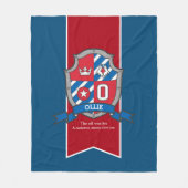 Jongens Ollie letter O naam betekent blauw deken (Voorkant)