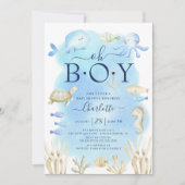 Jongens onder het Baby shower Zee Kaart (Voorkant)