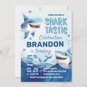 Jongens onder het Zee Ocean Shark 5th Birthday Kaart (Voorkant)