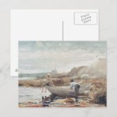 Jongens op de strand briefkaart (Voorkant / Achterkant)