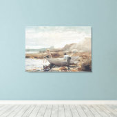 Jongens op de strand canvas afdruk (Insitu (Houten vloer))