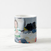 Jongens op de strand koffiemok (Center)