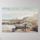 Jongens op de strand poster (Voorkant)