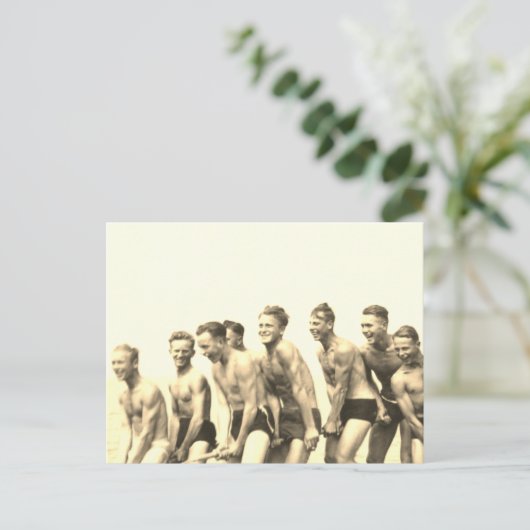 Jongens op een helling briefkaart (Staand voorkant)