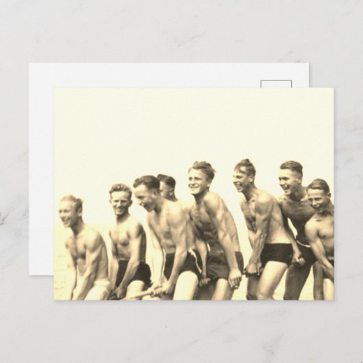 Jongens op een helling briefkaart (Voorkant / Achterkant)