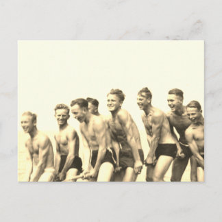 Jongens op een helling briefkaart