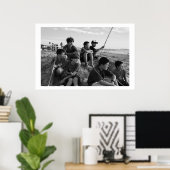 Jongens op het strand van Ventura Poster (Thuiskantoor)