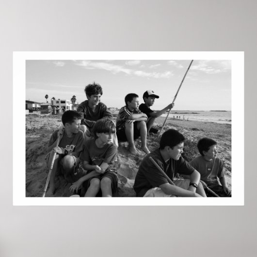 Jongens op het strand van Ventura Poster (Voorkant)
