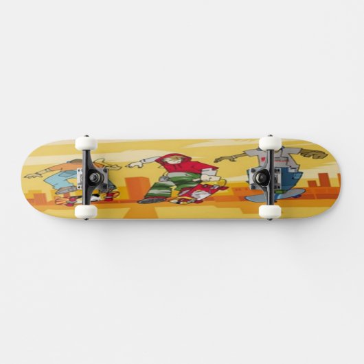 Jongens op skateboards - skateboard (Horizontaal)