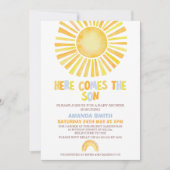 Jongens Oranje eerste reis rond de zon Baby shower Kaart (Voorkant)