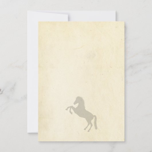 Jongens Paard Wild West Verjaardag Party Uitnodigi Kaart (Achterkant)