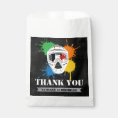 Jongens Paintball Kleurrijke Verjaardagsfeest Favo Bedankzakje (Voorkant)