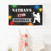 Jongens Paintball Sport Verjaardag Party Banner (Insitu)