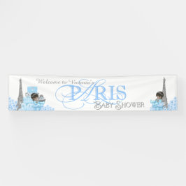 Jongens Paris Baby shower Banner