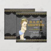 Jongens Paris Baby Shower Kaart (Voorkant / Achterkant)