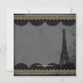 Jongens Paris Baby Shower Kaart (Achterkant)