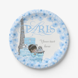 Jongens Paris Baby shower Papieren Borden Bordje