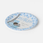 Jongens Paris Baby shower Papieren Borden Papieren Bordje (Gekanteld)