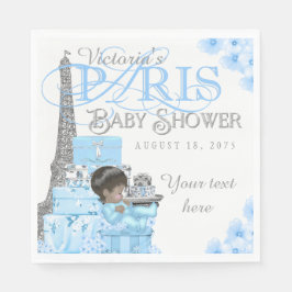 Jongens Paris Baby shower servetten