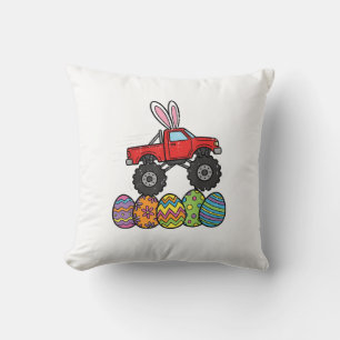 Jongens Pasen Monstertruck Gelukkige Pasen Dag Eie Kussen