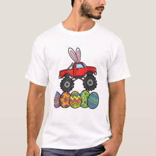 Jongens Pasen Monstertruck Gelukkige Pasen Dag Eie T-shirt