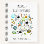 JONGENS Persoonlijk Dankbaarheidsdagboek Ruimte Th Notitieboek (Voorkant)