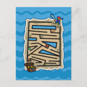 Jongens Pirate Treasure Hunt Puzzel spel Briefkaart (Voorkant)