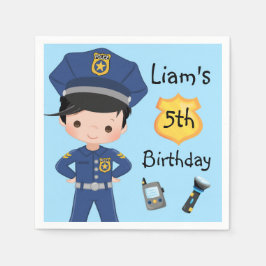 Jongens Politieagent Cop Verjaardagsfeestje Servet