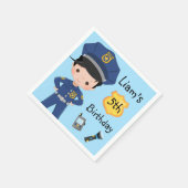 Jongens Politieagent Cop Verjaardagsfeestje Servet (Hoek)