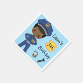 Jongens Politieagent Cop Verjaardagsfeestje Servet (Hoek)