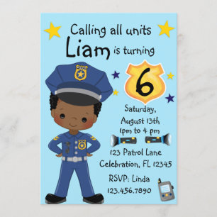 Jongens Politieagent Verjaardag Kaart