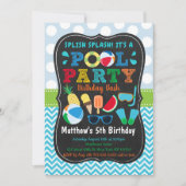 Jongens Pool Ice Cream Birthday Kaart (Voorkant)