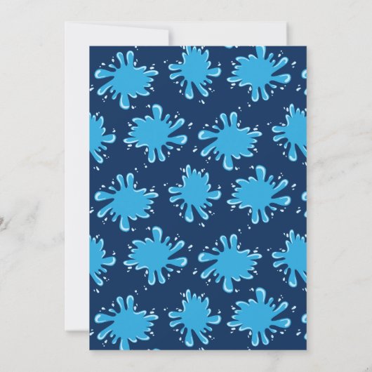 Jongens Pool Party 10th Birthday Kaart (Achterkant)