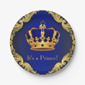 Jongens Prince Baby shower Papieren Borden Papieren Bordje (Voorkant)