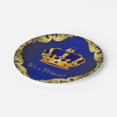 Jongens Prince Baby shower Papieren Borden Papieren Bordje (Gekanteld)