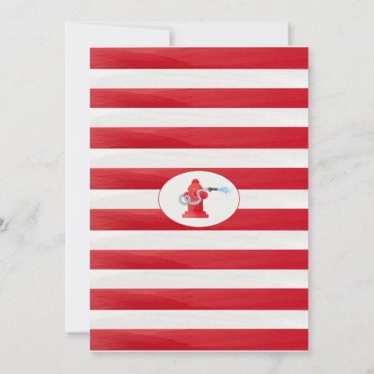 Jongens Red Let's Get Fired Up Fire Engine Verjaar Kaart (Achterkant)