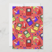 Jongens Red Retro Gaming Verjaardag Kaart (Achterkant)