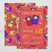 Jongens Red Retro Gaming Verjaardag Kaart (Voorkant / Achterkant)