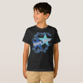 Jongens Regel Blauwe sterren Kinder T Shirt (Voorkant volledig)