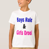 Jongens Regel & Meisjes Drool T-shirt (Voorkant)