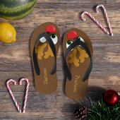 Jongens Rendier Gepersonaliseerde Kerstmis in Juli Kinder Teenslippers