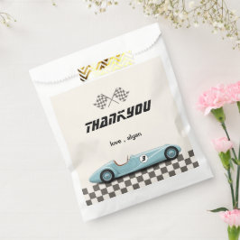  Jongens Retro Blue Race Auto Verjaardagsfeest Bedankzakje