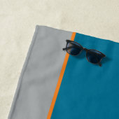 Jongens ridder schild grijs katoen letter c naam h strandlaken (In situ)